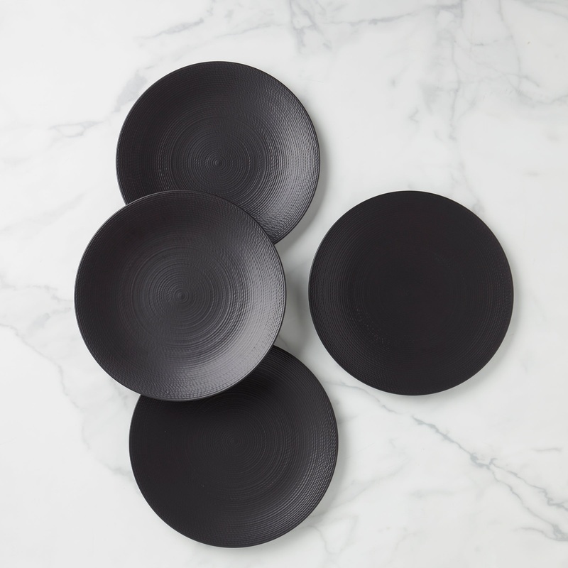 LX Collective Black Dinner Plates - Set of 4