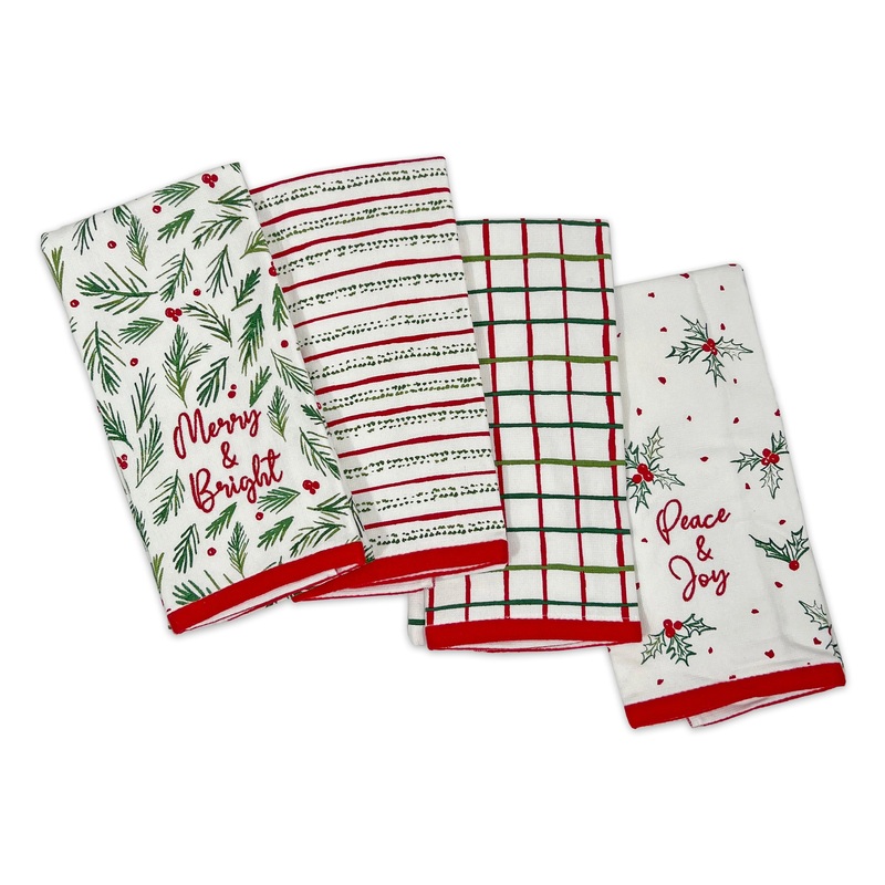 Bayberry Assorted Kitchen Towels - Set Of 4