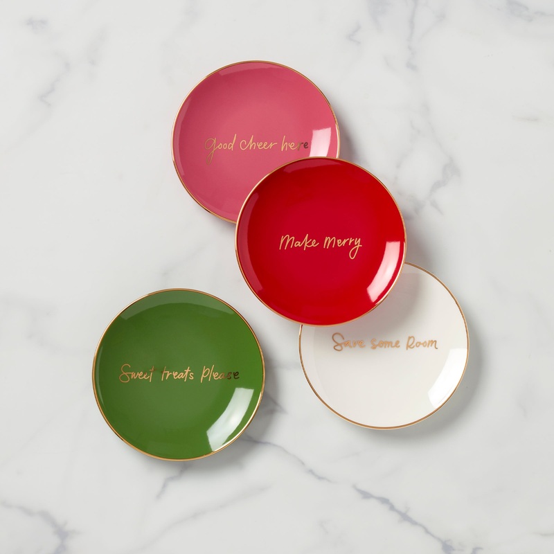 Be Jolly Color Tidbit Plates - Set of 4