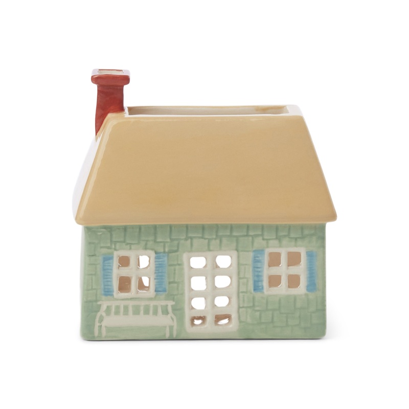 Incense House with Tea Light + 20 Cones, English Cottage
