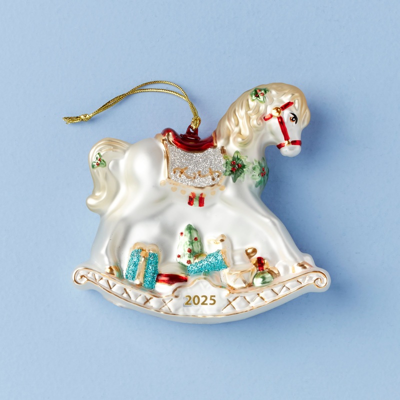 2025 Blown Glass Baby's 1st Rocking Horse Ornament