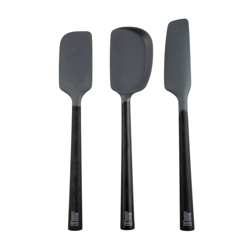 3pc Black Silicone Utensil Set