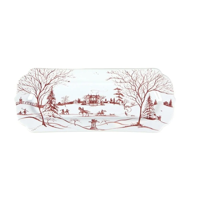 Juliska Country Estate Winter Frolic Ruby Hostess Tray Main House