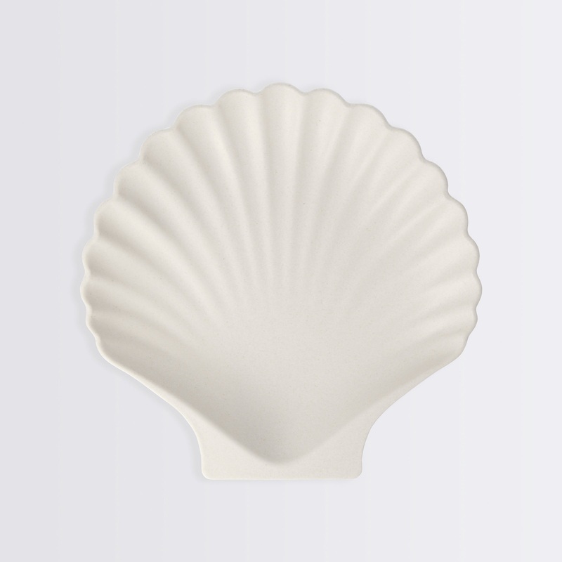 Natural Reusable Bamboo Shell Plates, Set of 6