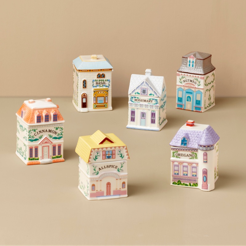Spice Village 6-Piece Spice Jar Set - Garden District
