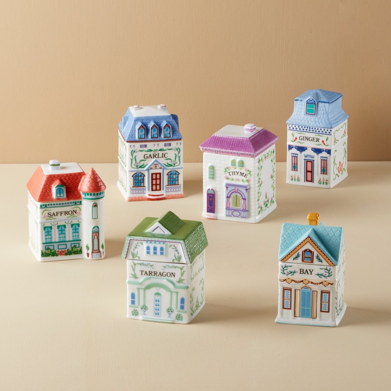 Spice Village 6-Piece Spice Jar Set - Gourmet Way