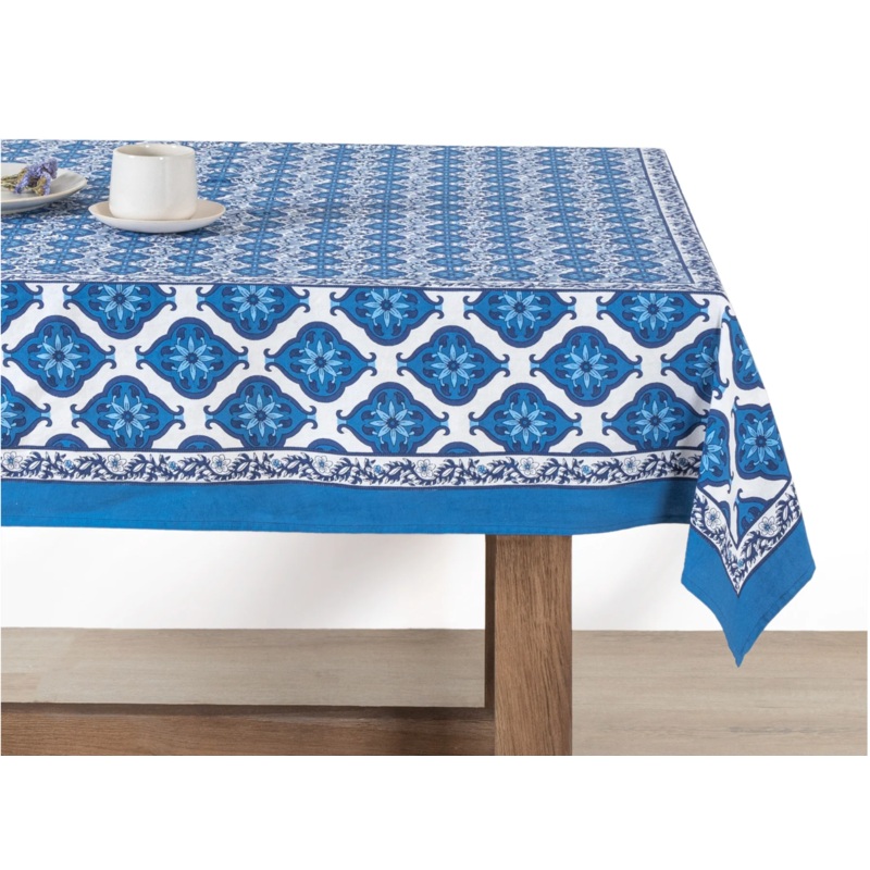 Azulejo Blue Tablecloth 59x86