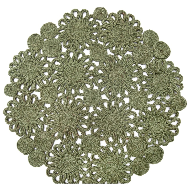 Couleur Nature Daisy Jute Green Placemat