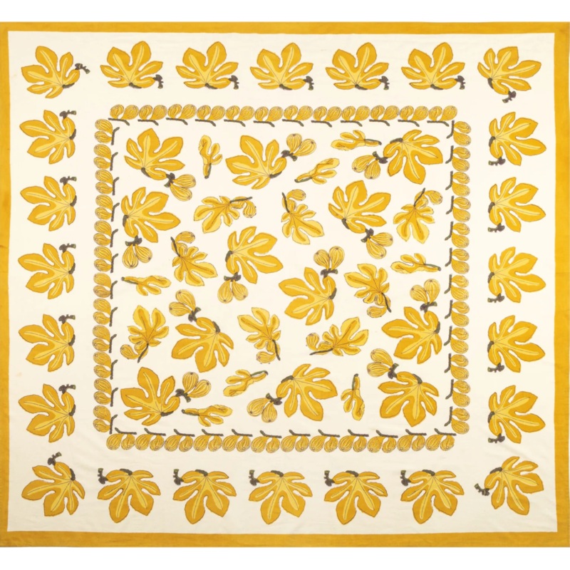 Couleur Nature French Tablecloth Fig Citrine 59x86
