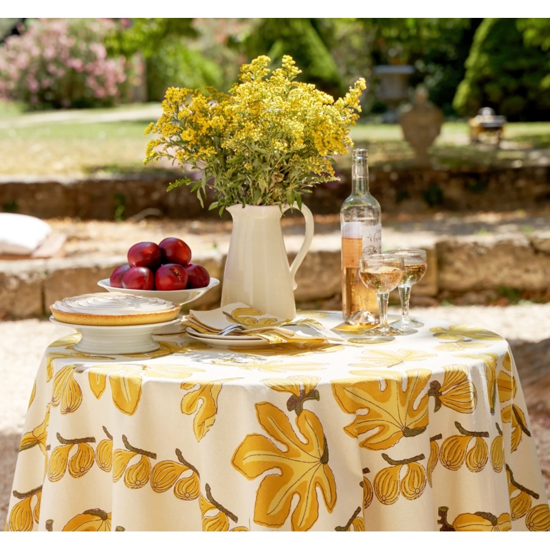 Couleur Nature French Tablecloth Fig Citrine 71x106