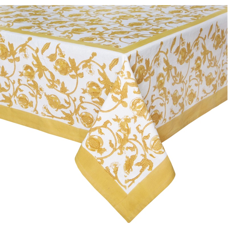 Couleur Nature French Tablecloth Granada Mustard 71 X 71"