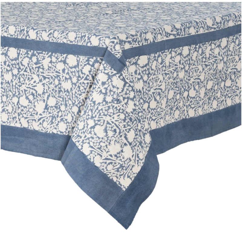 Couleur Nature French Tablecloth Meadows Bleu 71x128