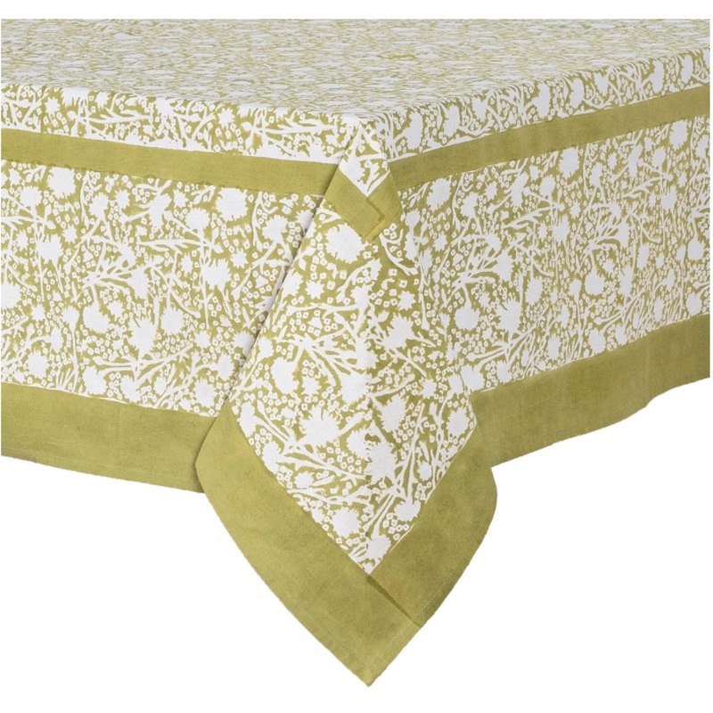 Couleur Nature French Tablecloth Meadows Vert 71x106