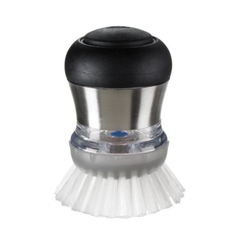 SteeL Soap Dispensing Palm Brush