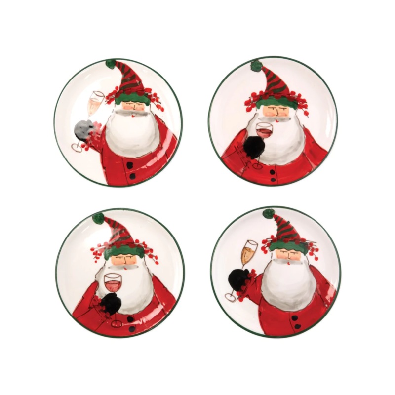 Vietri OLD ST. NICK COCKTAIL PLATES - SET OF 4
