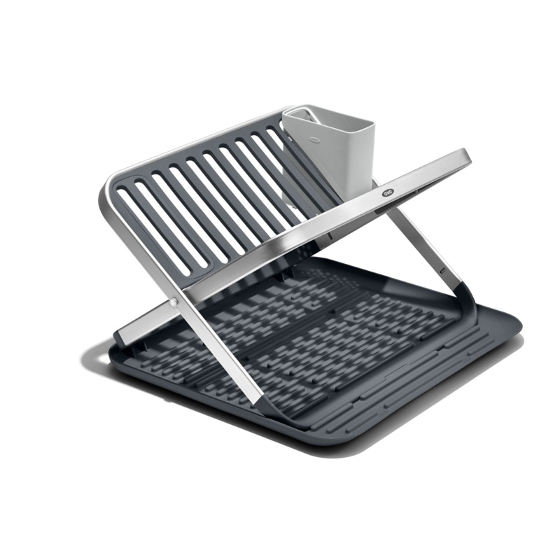 OXO Good Grips Aluminum Fold Flat Dish Rack
