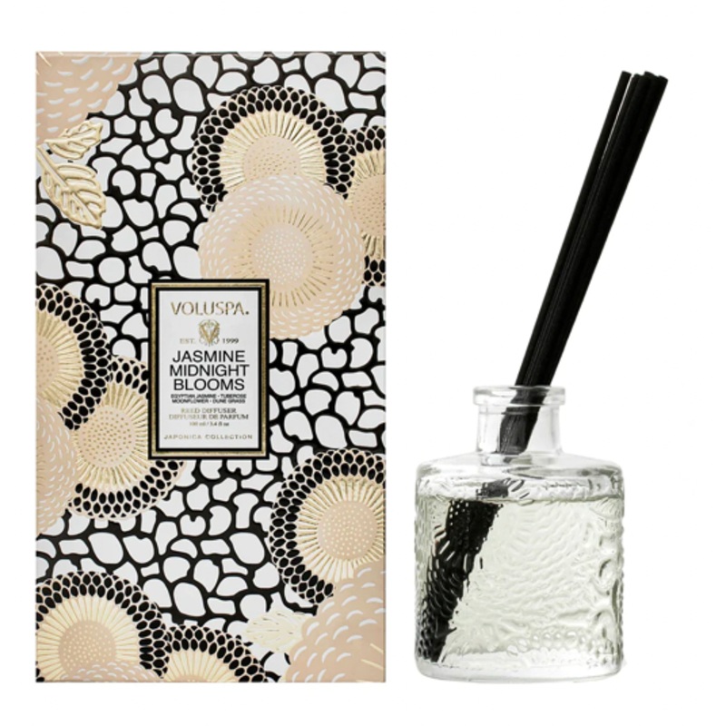 Voluspa Jasmine Midnight Blooms Reed Diffuser
