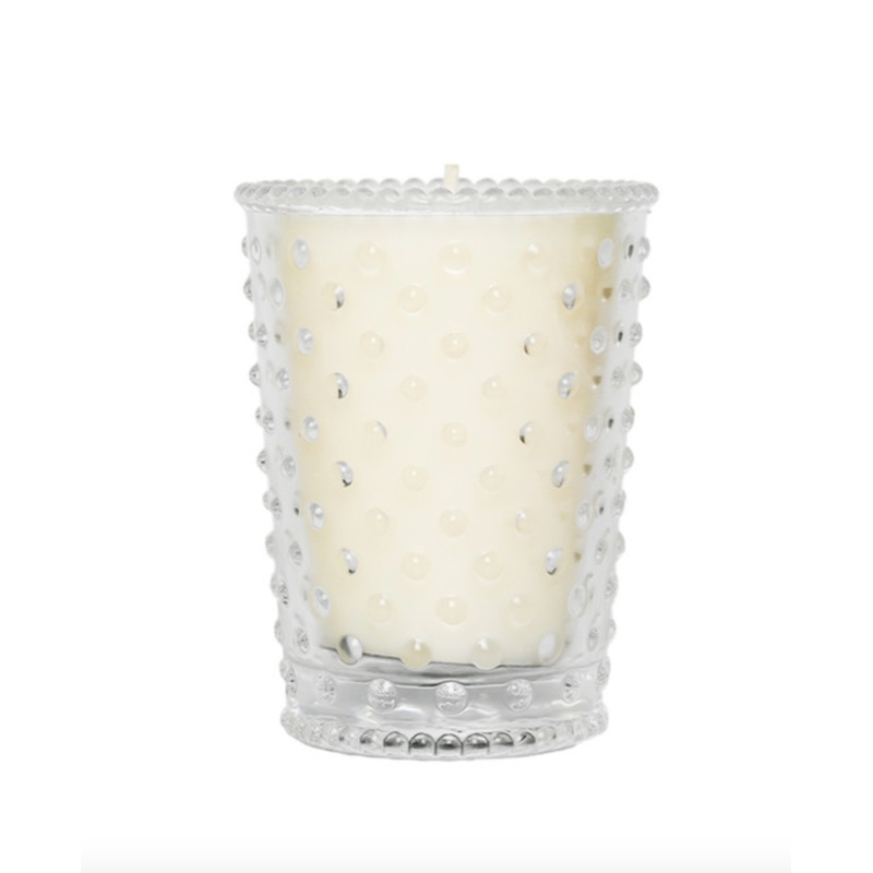 Creme Fresh Votive Hobnail Glass Candle