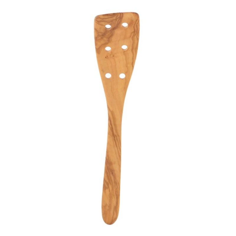 Eddingtons Italian Olive Wood Pierced Spatula, 12in