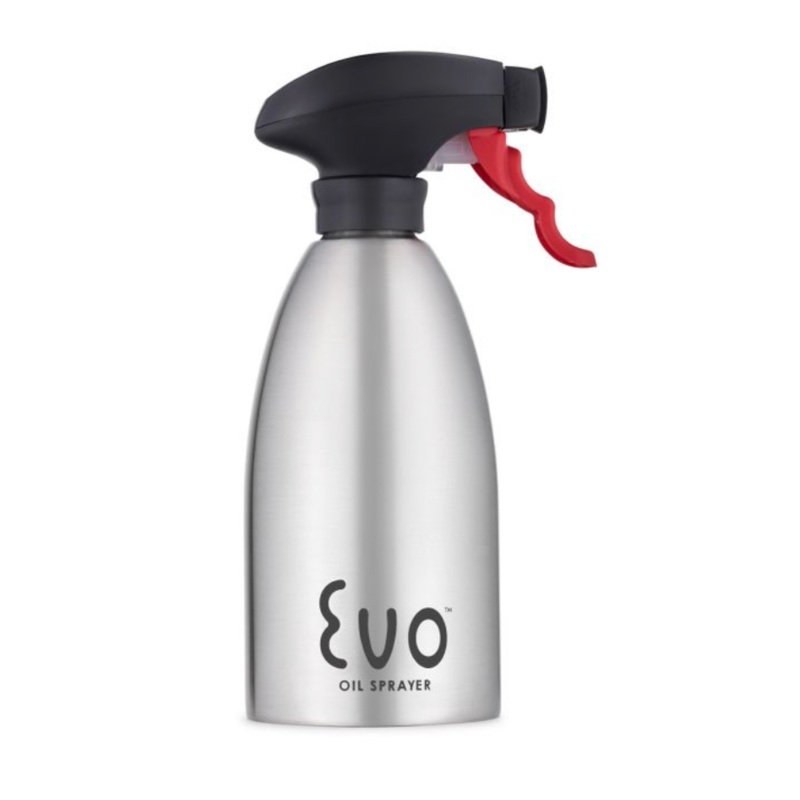 Evo Oil Sprayer, Non-Aerosol for Olive Oil and Cooking Oils, 18/8 Stainless Steel, 16oz