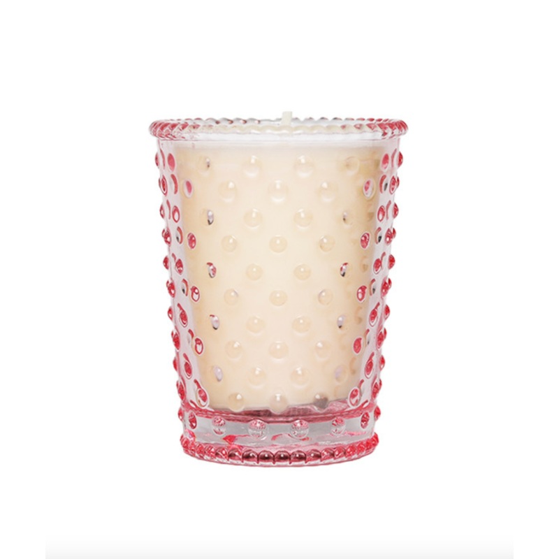 Honeysuckle Votive Hobnail Glass Candle