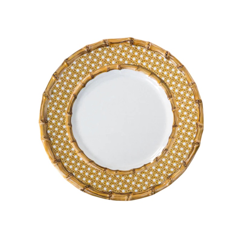 Juliska Bamboo Caning Melamine Dessert/Salad Plate - Natural