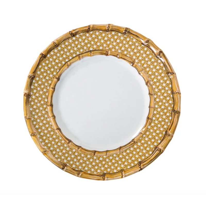 Juliska Bamboo Caning Melamine Dinner Plate - Natural