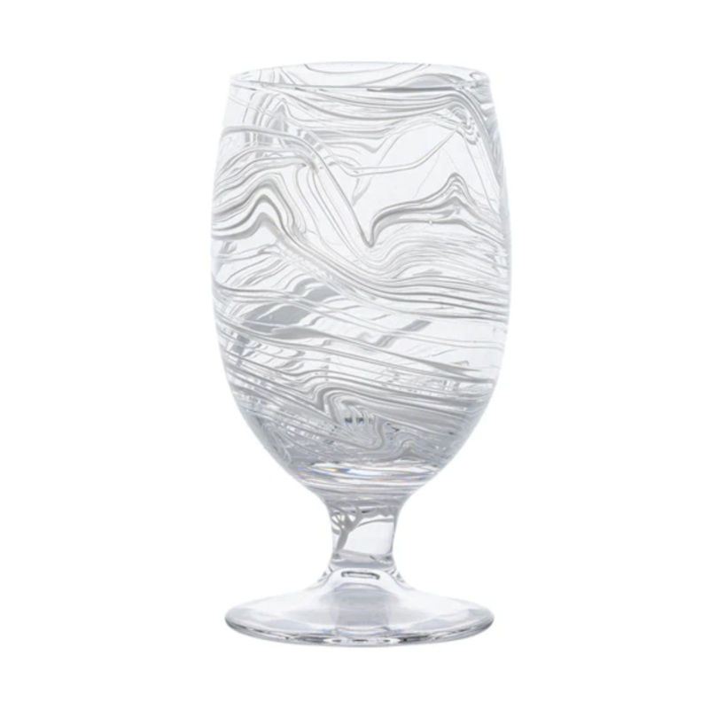 Juliska Puro Marbled Goblet - White