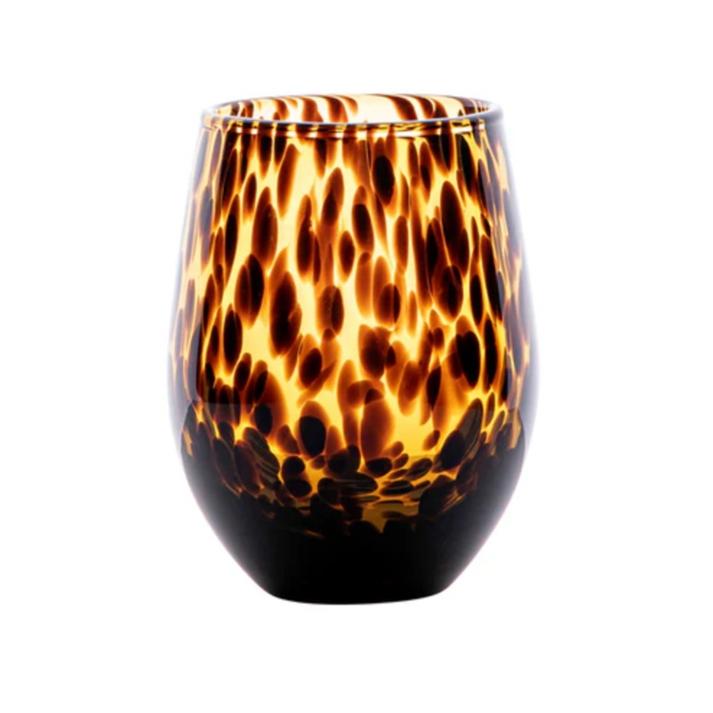 Juliska Puro Stemless Wine Glass - Tortoiseshell