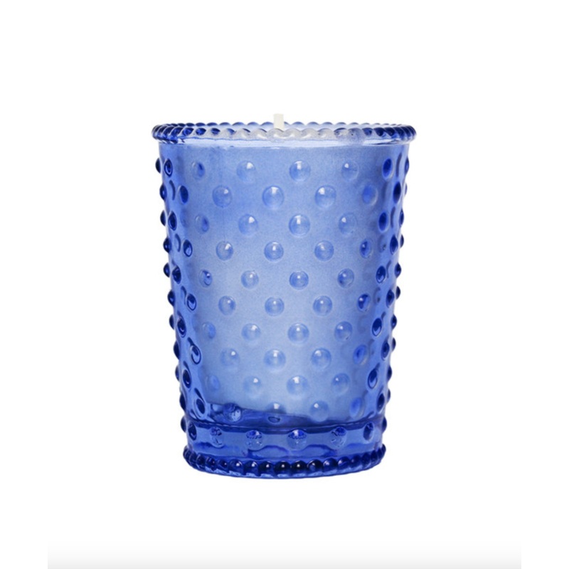 Lavender Votive Hobnail Glass Candle