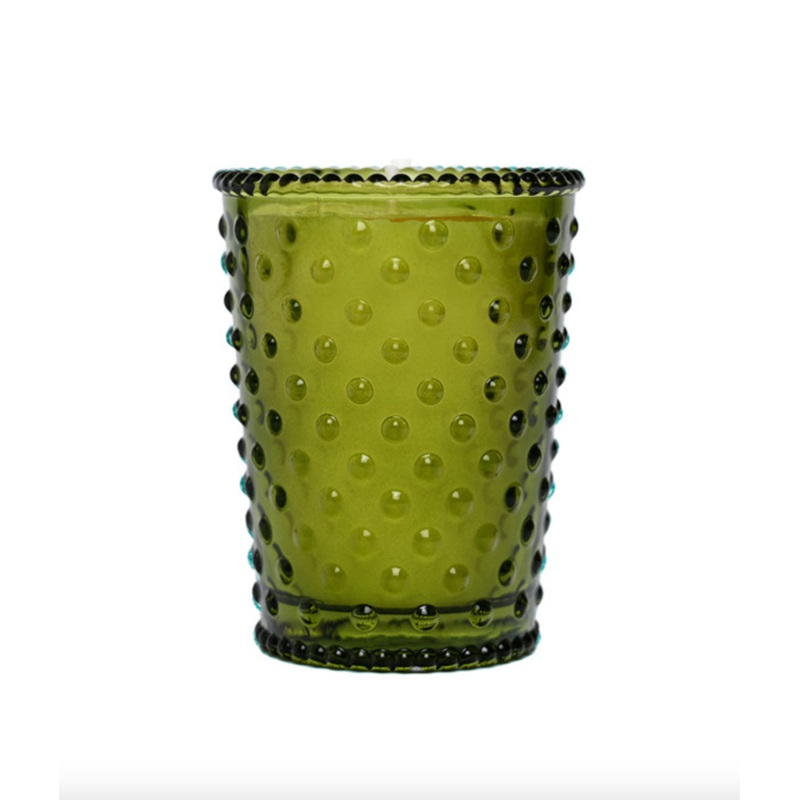 Pear Votive Hobnail Glass Candle