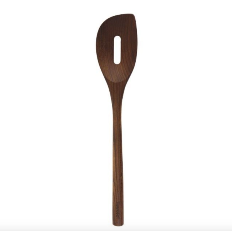 TOASTED BEECHWOOD SLOTTED SPOON