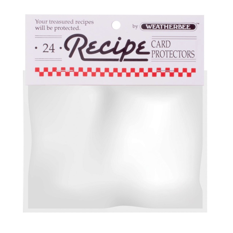 Weatherbee Recipe Cards Protector, 4 x 6, Set of 24
