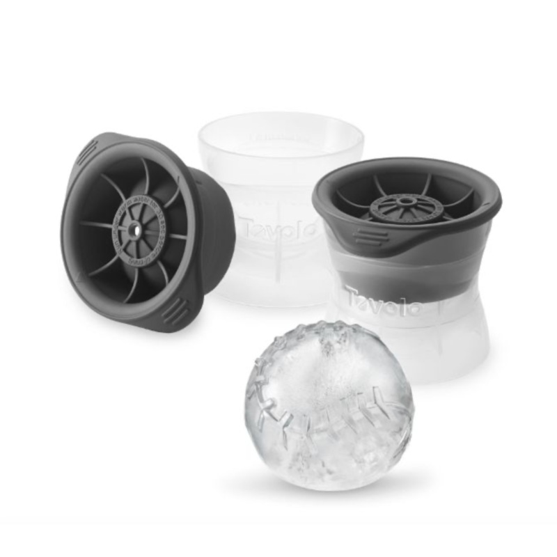 BASEBALL ICE MOLD S/2 CHARCOAL