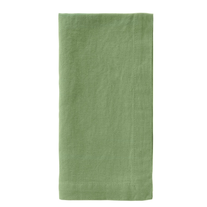 Bodrum Amalfi Linen Napkin, 21", Grass