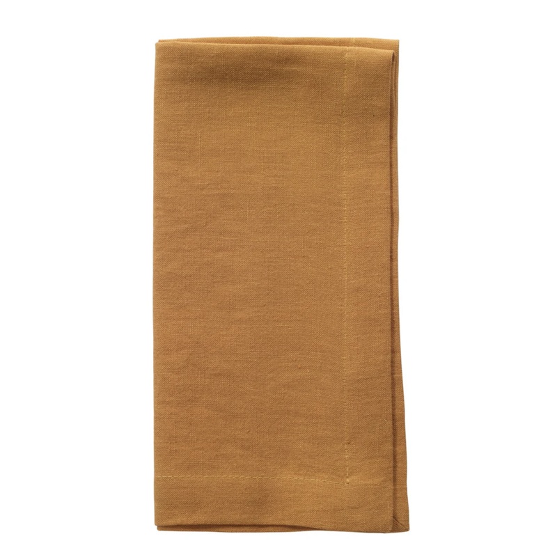 Bodrum Amalfi Linen Napkin, Mustard