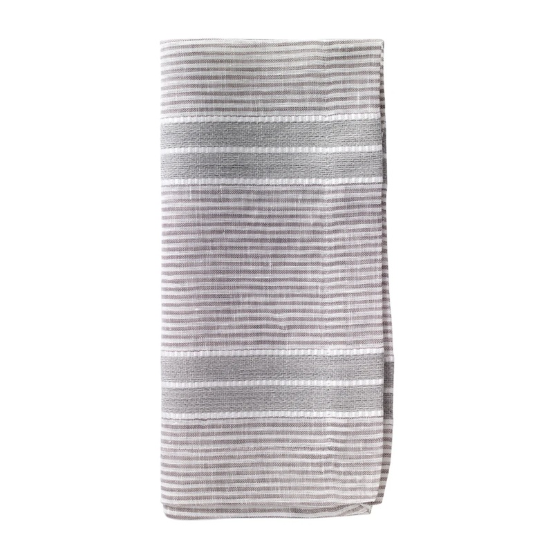 Bodrum Brighton Linen Napkin, 21", Gray