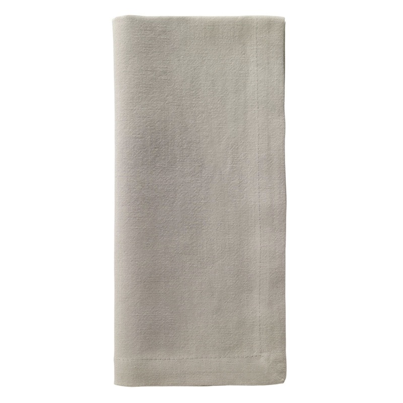 Bodrum Mykonos Linen Napkin, 21", Pebble