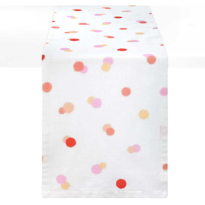 Bodrum Orange Bubbles Table Runner, 90"