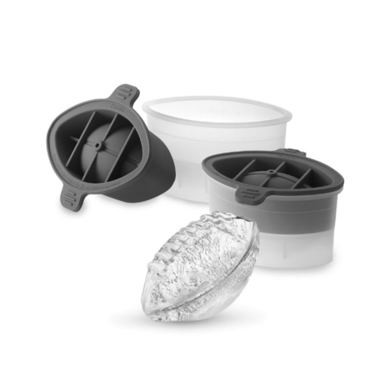 FOOTBALL ICE MOLD S/2 CHARCOAL