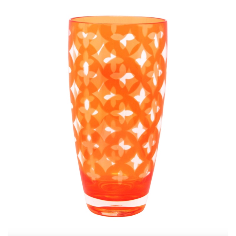 Le Cadeaux Palazzio Large Tumbler, Orange, 20oz
