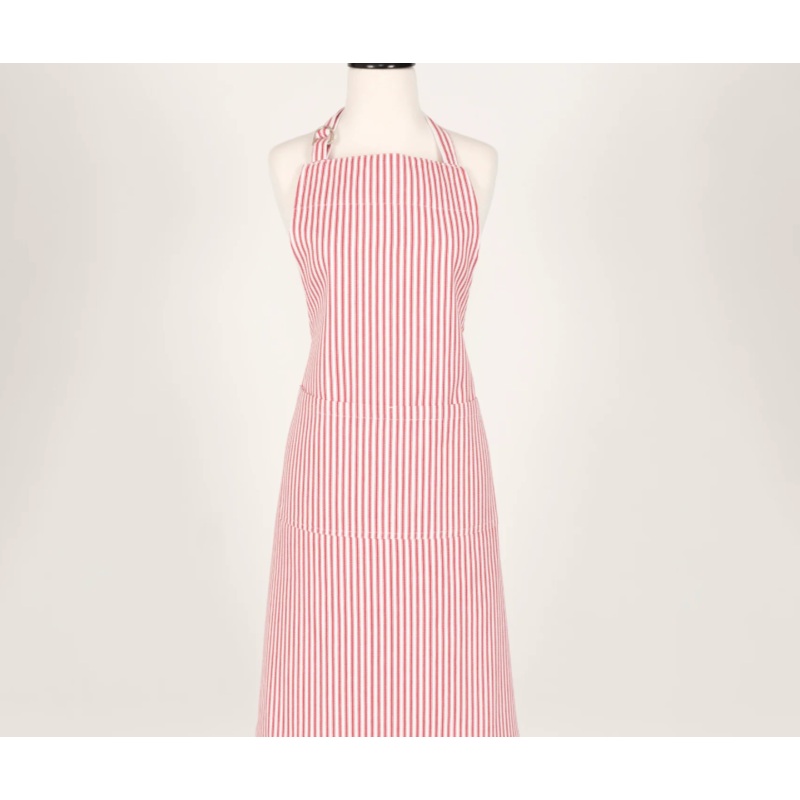 METRO STRIPE APRON, CHERRY