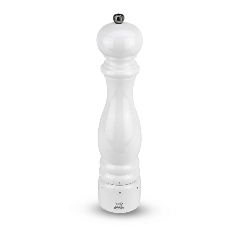 Peugeot uSelect Manual Pepper Mill, Wood, White Gloss Finish, 30 cm