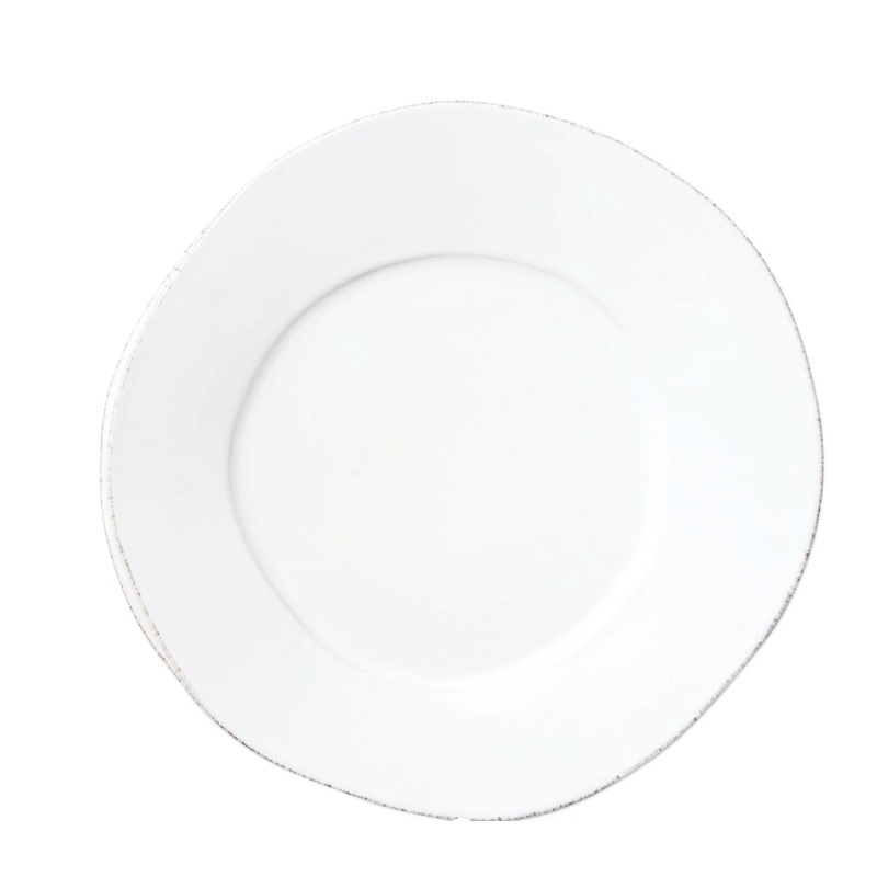 Vietri Lastra Dinner Plate, White