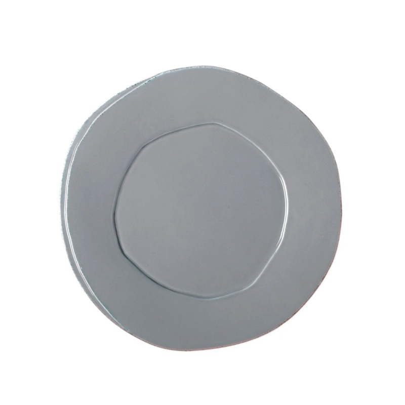 Vietri Lastra European Dinner Plate, Grey