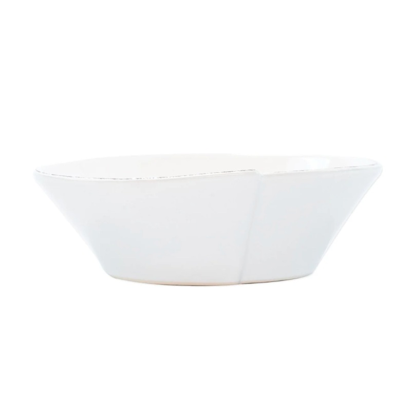 Vietri Small Oval Bowl, White