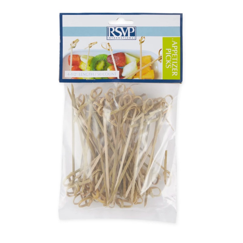 BAMBOO KNOT PICKS - 4 1/2IN - 50CT