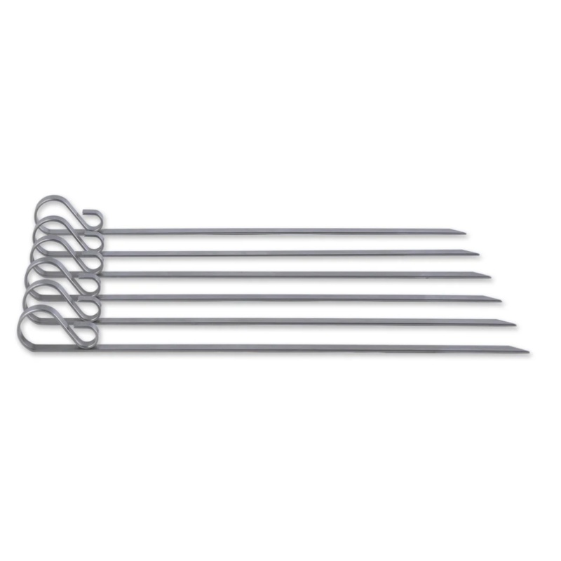 ENDURANCE STAINLESS STEEL FLAT SKEWERS SET OF 6