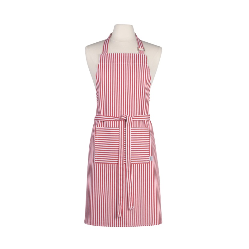 Narrow Red Stripe Chef's Apron