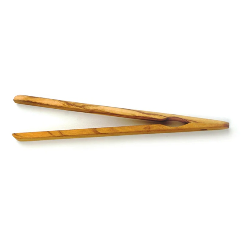 OLIVE WOOD TOAST TONGS